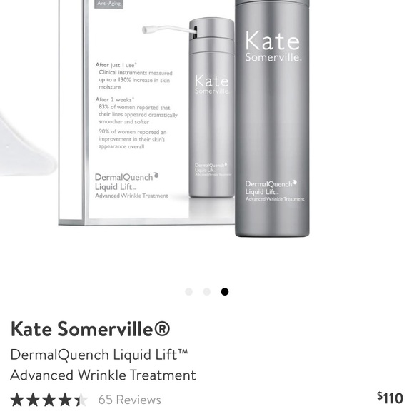 Kate Somerville DERMALQUENCH LIQUID LIFT ADVANCED WRINKLE TREATMENT - Picture 1 of 4